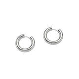Silver Chunky Hoops - Greige Goods