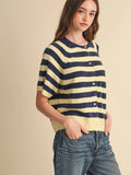Weekend Stripe Cardigan