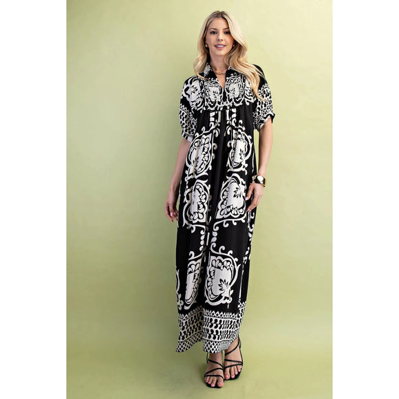 Printed Midi Dress