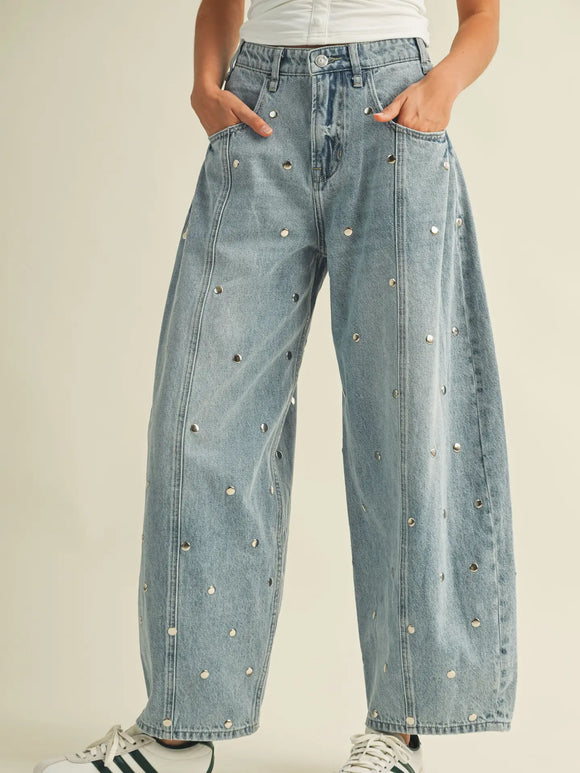 Barrel Denim Pants