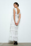 Ruffled Cap Sleeve Tiered Maxi - Greige Goods