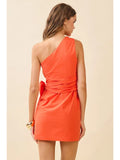 One Shoulder Self Tie Mini