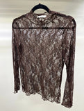 Floral Lace Long Sleeve Top - Greige Goods