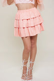 Ruffle Layered Mini Skirt - Greige Goods