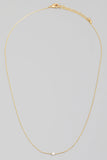 Dainty Chain Pearl Charm Necklace - Greige Goods