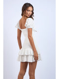 Double Tiered Smocked Mini - Greige Goods