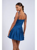 Tie Strap Pleated Mini Dress
