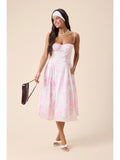 City Graphic Fit & Flare Midi - Greige Goods