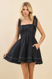 Stretch Denim Mini Dress