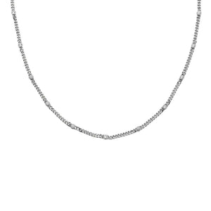 Silver CZ Dainty Choker - Greige Goods