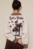 Graphic Knit Sweater Jacket
