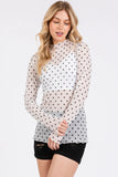Polka Dot Mesh Top - Greige Goods