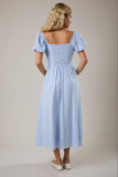 Puff Sleeve Gingham Dress - Greige Goods