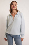 Nico Reverse Fleece Top - Greige Goods
