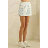 Floral Textured Lounge Shorts - Greige Goods