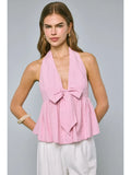 Striped Halter Top - Greige Goods