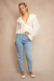 Chiffon Top W/ Lace Detail