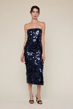 Sequin Side Slit Tube Midi