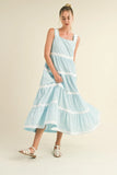 Tiered Ric Rac Midi - Greige Goods