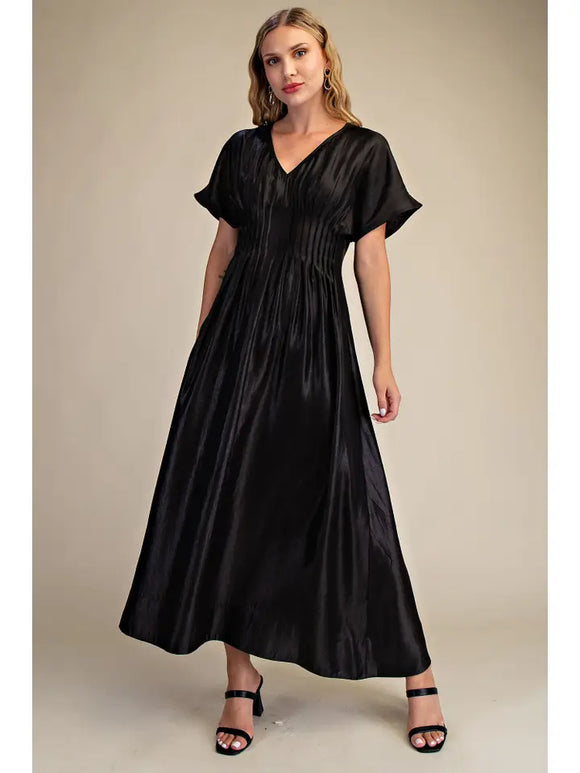 Front Pintuck Maxi Dress