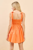 Ruched Bodice Tie Strap Mini