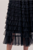 Tulle Textured Midi Skirt - Greige Goods