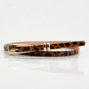 Alloy Buckle Thin Belt - Greige Goods