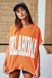 Oklahoma Oversize Sweatshirt Top - Greige Goods