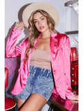 Satin Blazer - Greige Goods