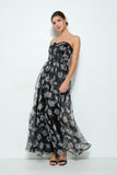 Strapless Corset Floral Maxi - Greige Goods