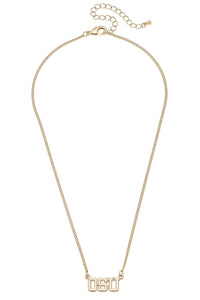 OSU Varsity Outline Necklace - Greige Goods