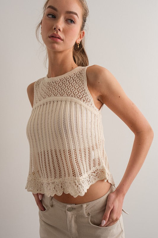 Kehlani Knit Top - Greige Goods