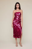 Sequin Side Slit Tube Midi
