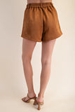 High Waist Suede Shorts - Greige Goods