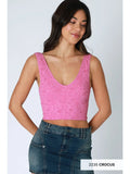 Lace V Neck Tank Top - Greige Goods