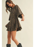 Leopard Print Flare Romper - Greige Goods