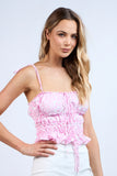 Floral Ruched Crop Top - Greige Goods