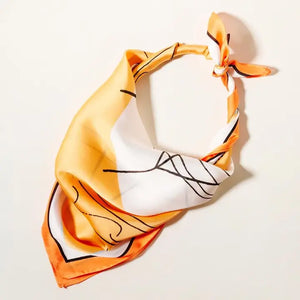 Multi Pattern Silk Neck Scarf