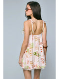 Palm Tree Strap Mini Dress - Greige Goods