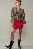 Leopard Print Blouse - Greige Goods
