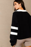 Collar Thick Stripe Top - Greige Goods