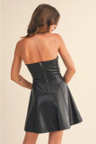 Leather Tube Mini Dress