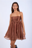 Sheer Layered Swing Dress - Greige Goods