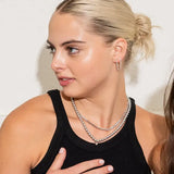 Silver Diamond Tennis Necklace - Greige Goods