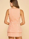 Round Neckline Sleeveless Romper