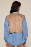 Suede Stitching Point Vest
