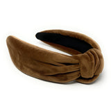 Brown Velour Knot Headband - Greige Goods