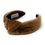 Brown Velour Knot Headband - Greige Goods