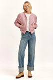 Samaria Satin Bomber Jacket - Greige Goods