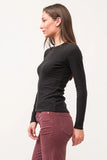 Nina Crew Neck LS - Greige Goods